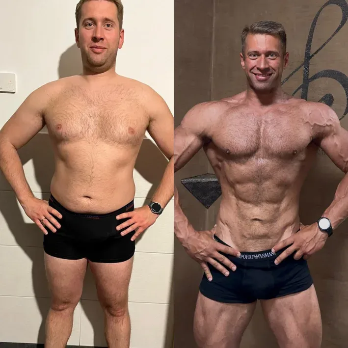 Vorher/Nachher Transformation — Team Madsen Klient
